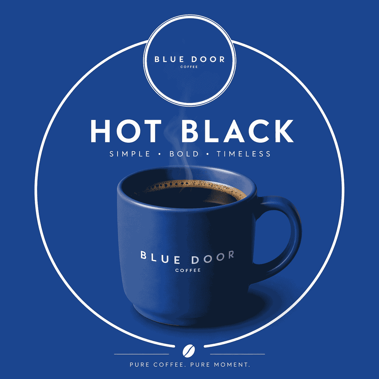 Hot Black Blue Door Coffee
